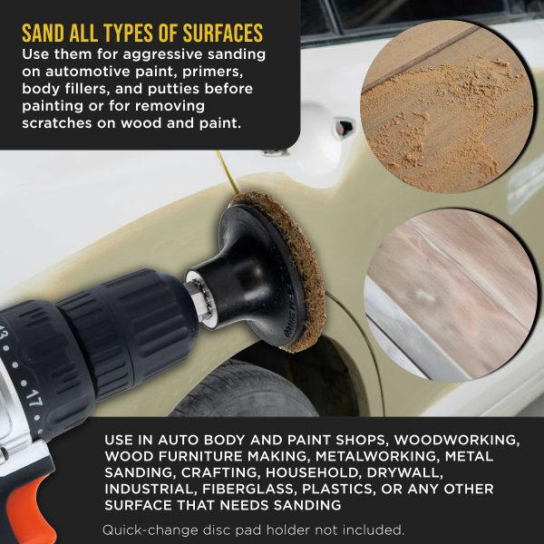 Dura-Gold 2  Diameter Surface Conditioning Discs Brown Coarse Sanding Grit (Box of 25) - R-Type Quick Change Roll Lock Connection Online now - Image 4