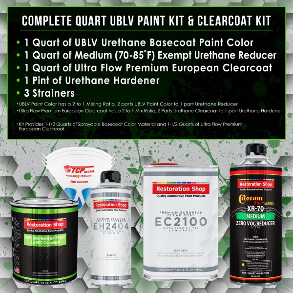 Mystical Purple - LOW VOC Urethane Basecoat with European Clearcoat Auto Paint - Complete Quart Paint Color Kit - Automotive Coating Sale - Image 4