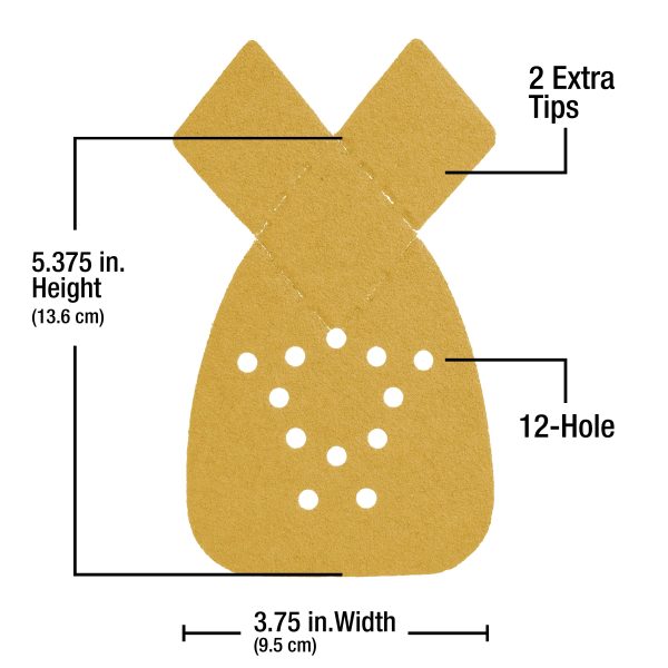 Variety Grit Pack - (60,80,120,220,320,400) - 12-Hole Pattern Hook & Loop Sanding Sheets for Mouse Sanders - Box of 36 Online - Image 2