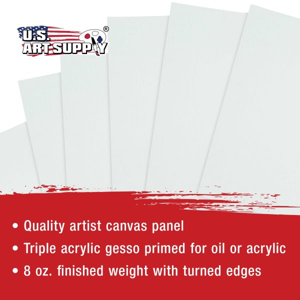 5  x 7  Professional Artist Quality Acid Free Canvas Panel Boards for Painting 96-Pack Online now - Image 4