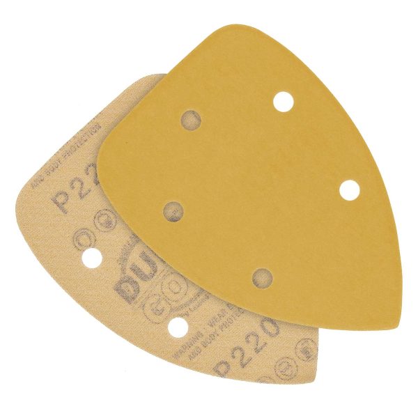 220 Grit - 5-Hole Pattern Hook & Loop Sanding Sheets for Mouse Sanders - Box of 24 Discount - Image 3