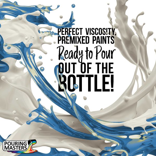 Blue Gold Iridescent Special Effects Pouring Paint - Quart Bottle - Acrylic Ready to Pour Pre-Mixed Water Based for Canvas and More Online now - Image 2