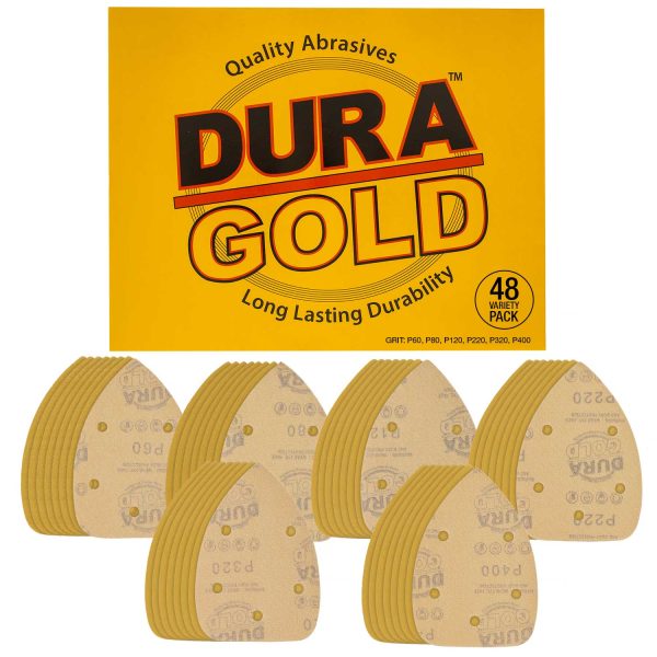 Variety Grit Pack - (60,80,120,220,320,400) 5-Hole Pattern Hook & Loop Sanding Sheets for Mouse Sanders - Box of 48 For Discount