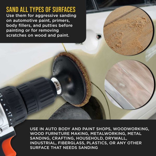 Dura-Gold 3  Diameter Surface Conditioning Discs Brown Coarse Sanding Grit (Box of 25) - R-Type Quick Change Roll Lock Connection Online Sale - Image 4