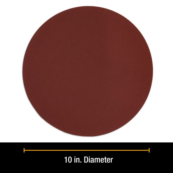 Dura-Gold Premium 10  PSA Sanding Discs - 320 Grit (Box of 8) - Sandpaper Discs with Self Adhesive, Fast Cutting Aluminum Oxide, Drywall, Floor, Wood Discount - Image 2