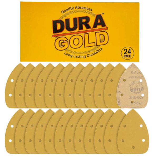220 Grit - 5-Hole Pattern Hook & Loop Sanding Sheets for Mouse Sanders - Box of 24 Discount