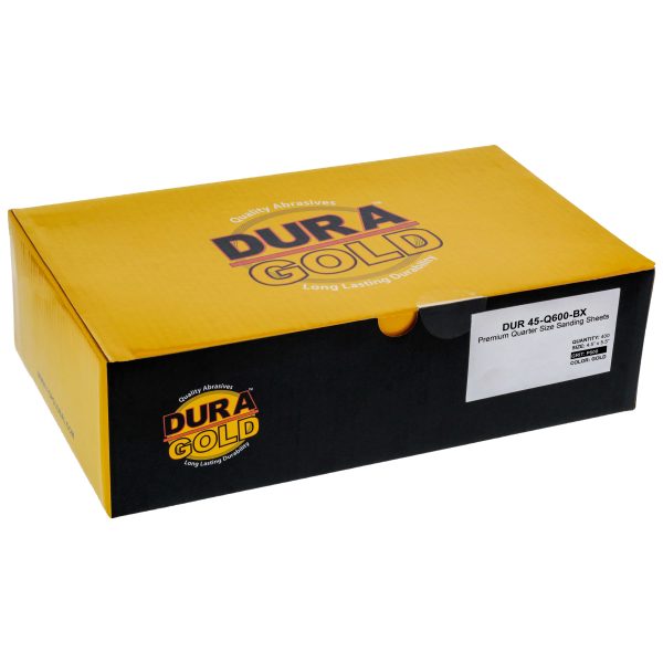600 Grit Gold - 1 4 Sheet Plain Backing Sandpaper 5.5  x 4.5  - For Palm Sanders - Box of 400 Online - Image 4
