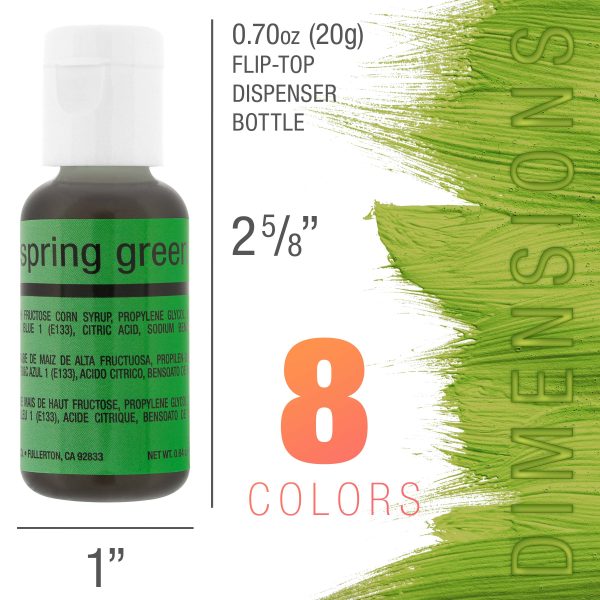 Chefmaster Liqua-Gel Cake Color Set - 8 Primary Colors in 0.64 fl. oz. (19ml) Bottles Hot on Sale - Image 2