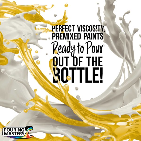 Sunflower Yellow Acrylic Ready to Pour Pouring Paint Premium 8-Ounce Pre-Mixed Water-Based - for Canvas, Wood, Paper, Crafts, Tile, Rocks and More Hot on Sale - Image 2
