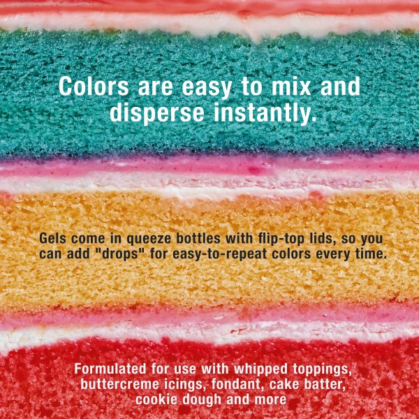 36 Color Cake Food Coloring Liqua-Gel Decorating Baking Master Set of All 36 Colors - 0.75 fl. oz. (20ml) Bottles - Made in the U.S.A. on Sale - Image 4