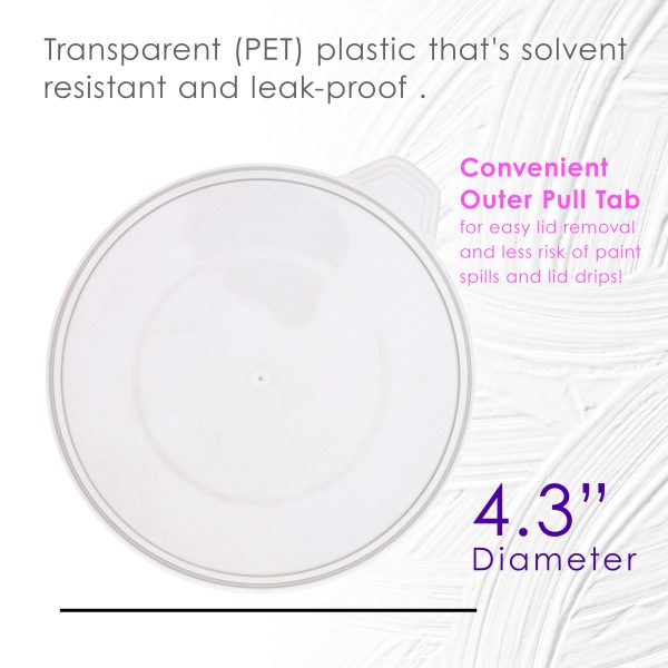 Pouring Masters Box of 12 Mixing Cup Lids Only that Fit Pouring Masters 20 Ounce (600ml) Graduated Plastic Measuring Cups - Prevent Spills, Auto Paint Sale - Image 3