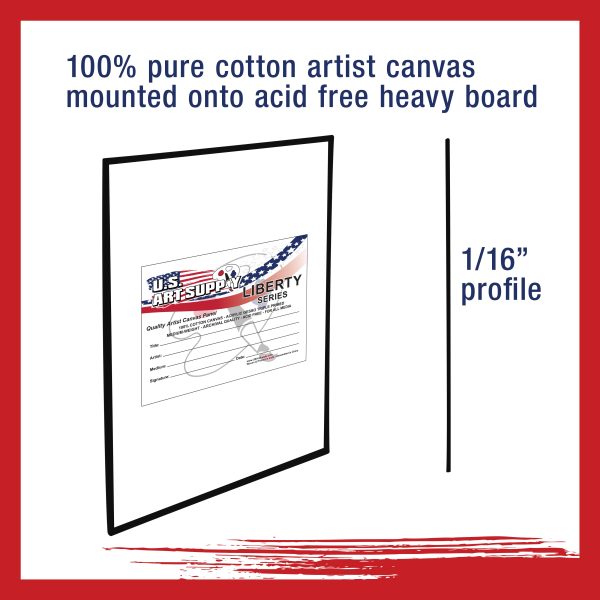 US Art Supply 10 X 10 inch Black Professional Artist Quality Acid Free Canvas Panels 6-Pack (1 Full Case of 6 Single Canvas Panels) For Discount - Image 5