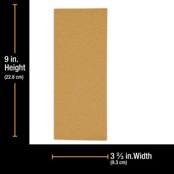 100 Grit - 1 3 Sheet Size Wood Workers Gold, 3-2 3  x 9  with Hook & Loop Backing - Box of 20 Sheets - Jitterbug Sander Online - Image 2