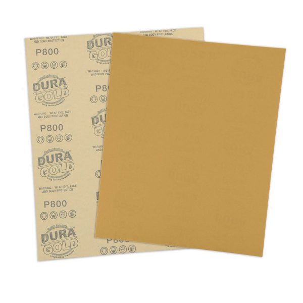 800 Grit, Full Size 9  x 11  Sheets, Wood Workers Gold - Box of 10 Sheets - Hand Sand Block Sanding, Cut to Use On Sanders Hot on Sale - Image 3