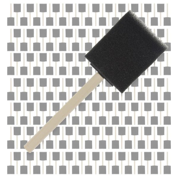 2 inch Foam Sponge Wood Handle Paint Brush Set (Case of 480) - Lightweight, durable and great for Acrylics, Stains, Varnishes, Crafts, Art Online Sale