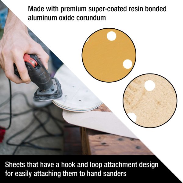 Triangle Mouse Sanding Sheets - 1500 Grit (Box of 18) - 6 Hole Pattern Hook & Loop Triangular Shaped Discs - Aluminum Oxide Sandpaper Online now - Image 5