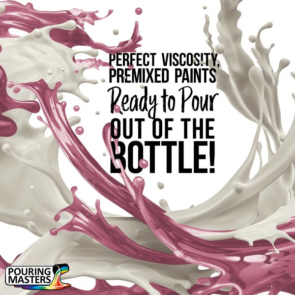 Rose Pink Metallic Pearl Acrylic Ready to Pour Pouring Paint - Premium 8-Ounce Pre-Mixed Water-Based - Painting Canvas, Wood, Crafts, Tile, Rocks Cheap - Image 2