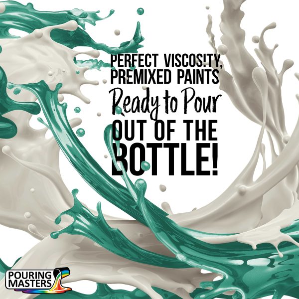Peppermint Metallic Pearl Acrylic Ready to Pour Pouring Paint - Premium 8-Ounce Pre-Mixed Water-Based - Painting Canvas, Wood, Crafts, Tile, Rocks Sale - Image 2