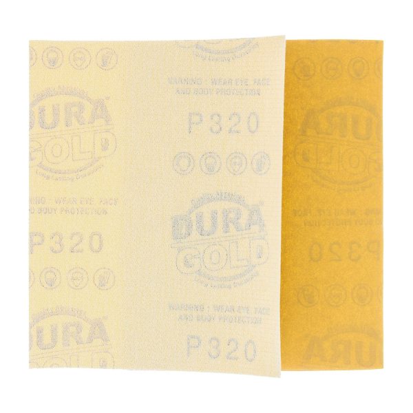 320 Grit - 1 4 Sheet Hook & Loop Sandpaper 5.5  x 4.5  - For Automotive & Wookworking Palm Sanders - Box of 25 Online now - Image 4