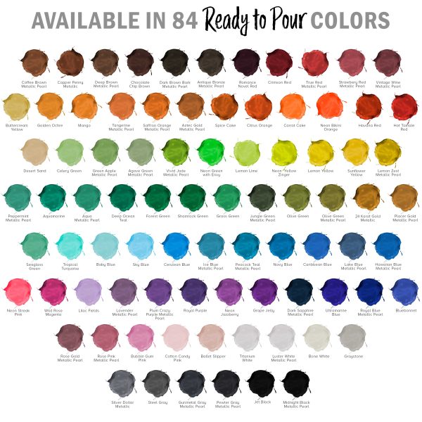 Placer Gold Metallic Pearl Acrylic Ready to Pour Pouring Paint - Premium 8-Ounce Pre-Mixed Water-Based - Painting Canvas, Wood, Crafts, Tile, Rocks Online Sale - Image 4